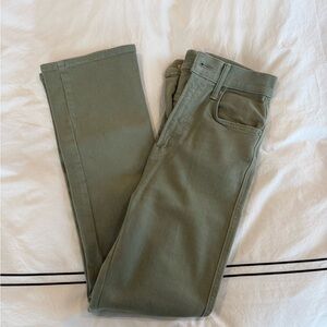 Mother Denim High Waisted Smokin' Double Ankle in Second Chance